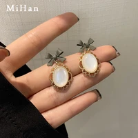 mihan 925 silver needle women jewelry black bow earrings sweet design vintage drop earrings for women party gifts wholesale