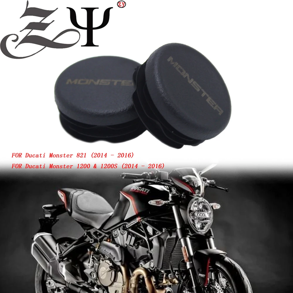 

For Ducati Monster 821 Monster 1200 Monster 1200S 2014-2016 Motorcycle Frame Hole Cover Caps Plug Decorative Frame Cap Set