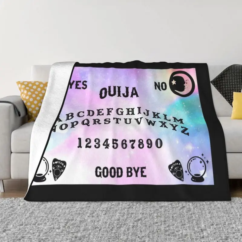 

Пастельная доска для Хэллоуина Ouija Witchcraft 3D одеяла с рисунком дышащее мягкое Фланелевое осеннее одеяло для дивана уличная кровать