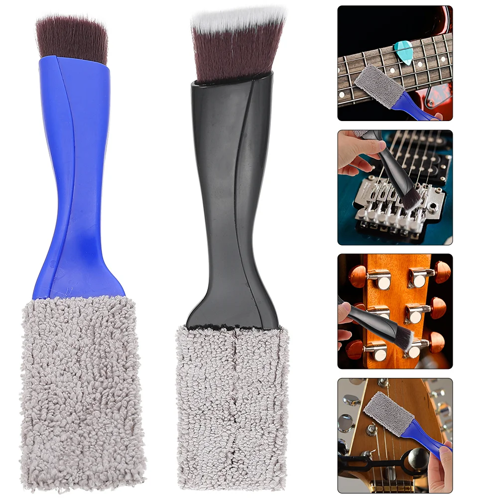 

Guitar Cleaner Cleaning Tool String Supplies Hand Held Double Ended Brush Duster Accessories