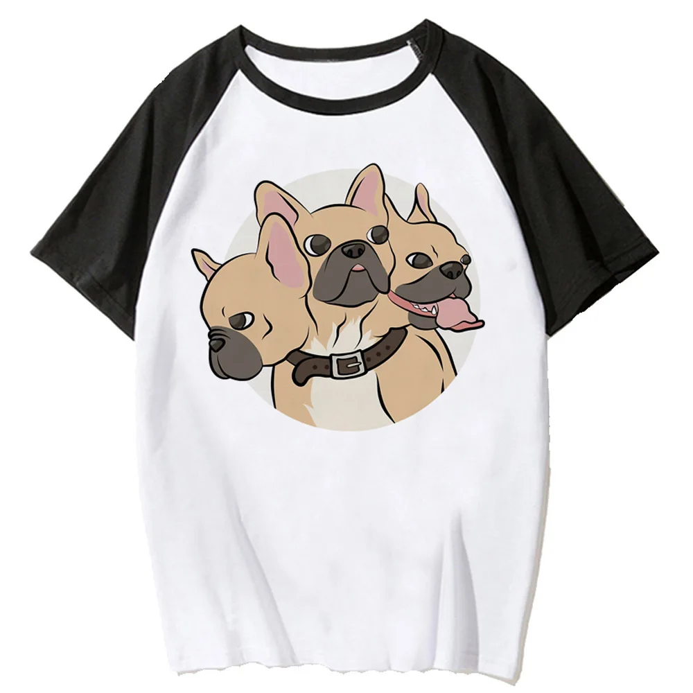 Футболка с бульдогом женская уличная одежда удобная модная футболка для девочек