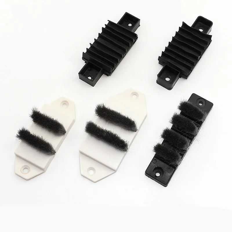 Sliding door sealing strip 2 pieces rubber buffer block for window slots top and bottom rails with brush |