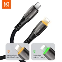 mcdodo 36w pd usb type c to lightning fast charging cable for iphone 13 12 pro max ipad fast charger led indication data cord