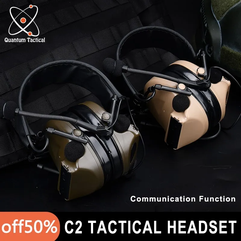 

Softair Comtac II Tactical Headset Military C2 Headphone U94 Kenwood PTT For Hunting Game Shooting Earphone NO Noise Reduction