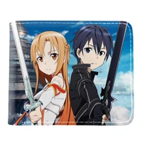 anime sword art online mens short wallet coin purse pu cartoon unisex wallets idcredit card holder