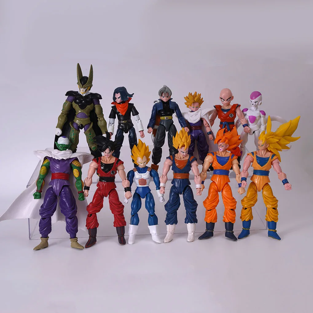 Фото Набор из 4-14 фигурок Dragon Ball: Вегета, Броли, Сон Гоку, Транкс. Коллекционные аниме-фигурки с подвижными конечностями. Подарок для детей. №4