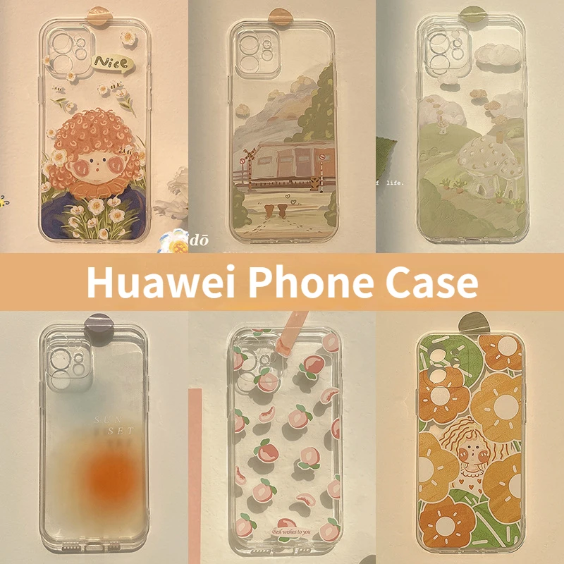 

Literary and Artistic Fresh Mate30pro Huawei P40 Mobile Phone Case Is Suitable for V40 Glory 30 Transparent Nova7/8se Soft