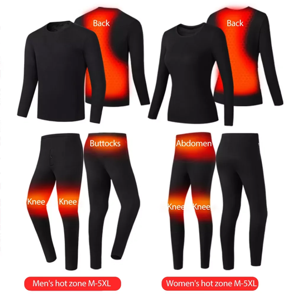 

Нижнее белье с подогревом, рубашка с электрическим тепловым подогревом и штаны с USB-зарядкой, рубашка с 3-уровневой температурой