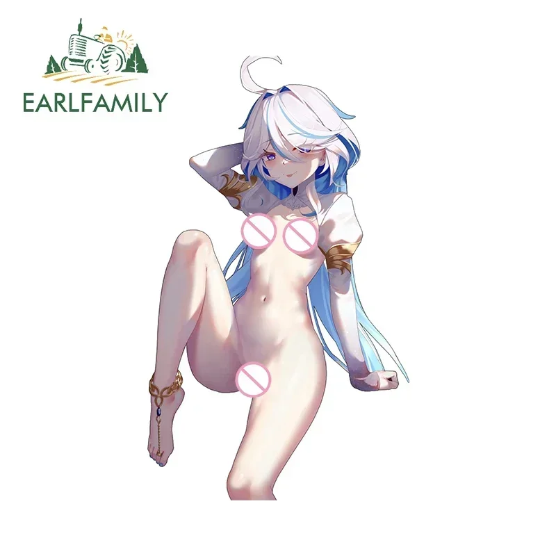 

EARLFAMILY 13 см X 9,4 см Furina Genshin Impact стикер на стену забавный устойчивый к царапинам зеркало заднего вида наклейка на лобовое стекло декор фургона