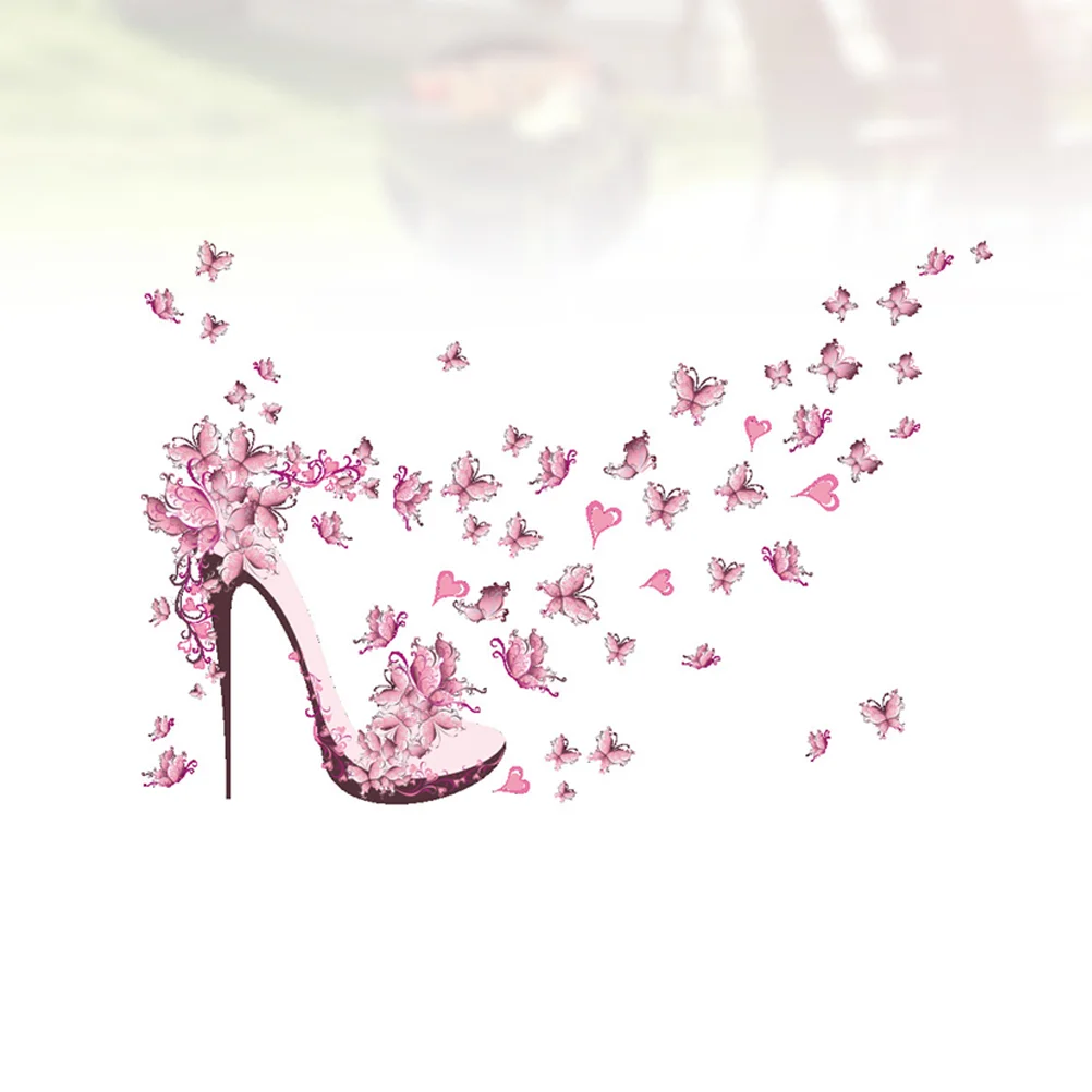

1PC Creative Removable Peel and DIY High Heel Butterflies Wallpaper Wall Decals Wall Sticker