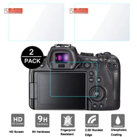 2pcs anti scratch glass for canon eos r6 r5 digital camera screen protector film 2 5d 9h clear tempered glass for canon eos r6
