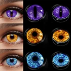 Цветные контактные линзы EYESHARE для глаз Аниме Косплей цветные линзы ed синие зеленые линзы для Хэллоуина контактные линзы Красота Макияж