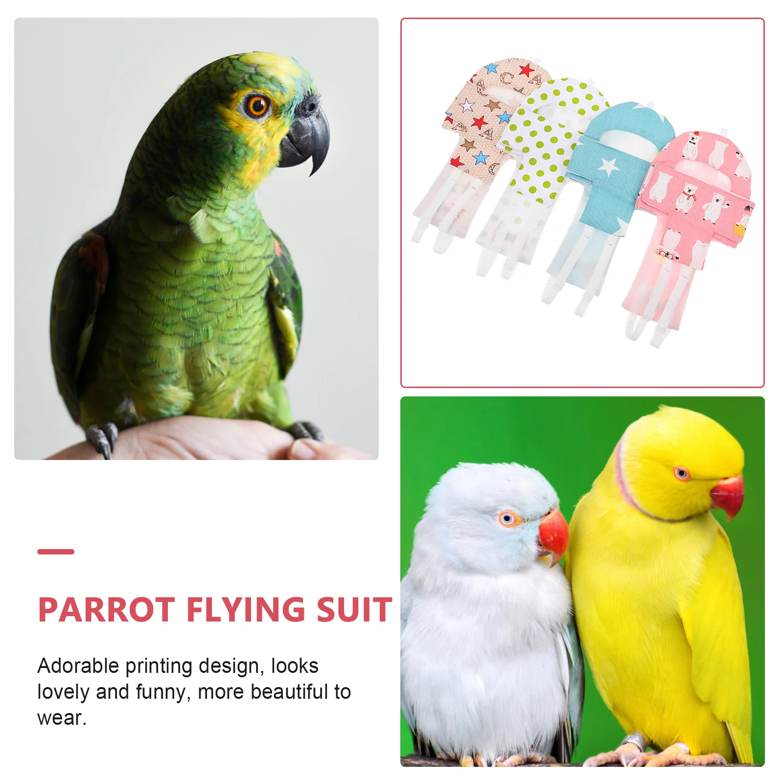 

Bird Diaper Parrot Flight Suit Parakeet Cage Accessories Creative Birds Accessory