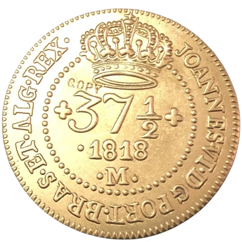

Медная копия монеты 1818-M Бразилия 37 1/2 Reis