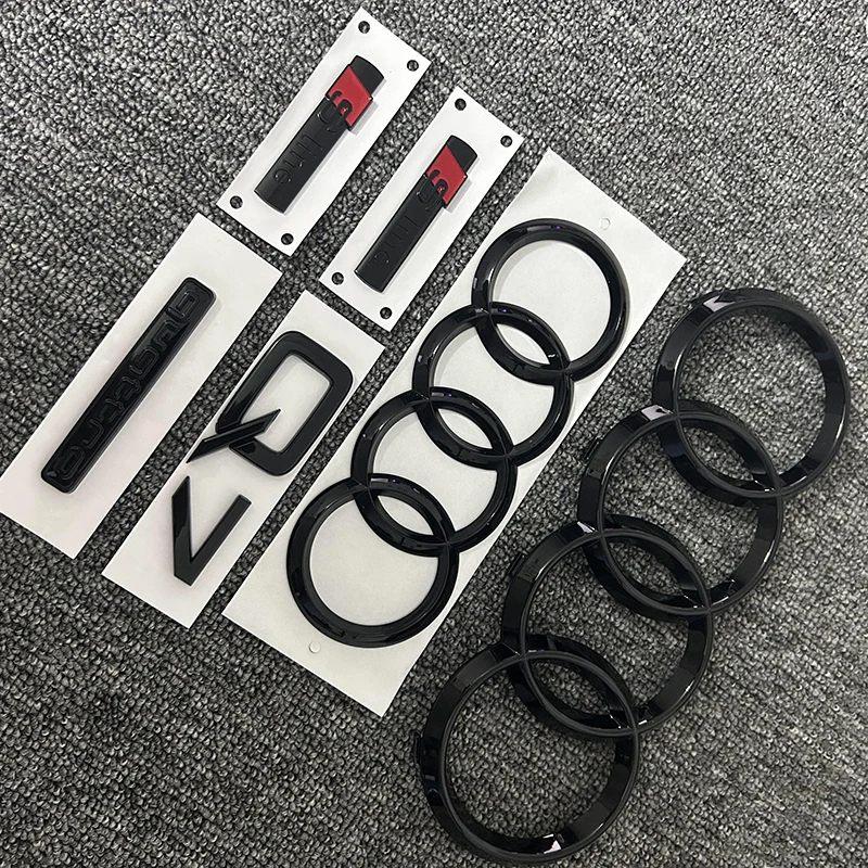 2 шт. 4 кольца с логотипом черный АБС-пластик эмблема переднего гриля значок на