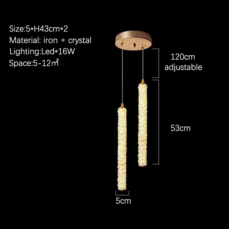

Подвесные Светильники С Кристаллами Для Спальни K9, Современные Подвесные Светильники С Регулируемой Яркостью Для Прохода, Гостиной, Потолочная Люстра, Золотой Блеск, Домашний Декор, Светодиодный Светильник