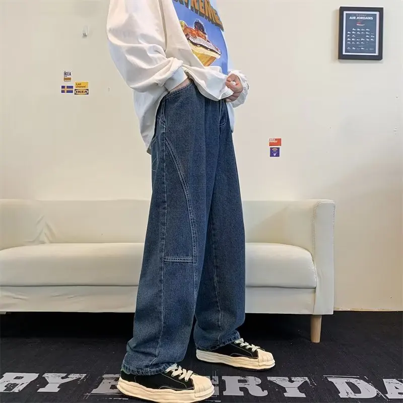 Men's Jeans Loose Casual Korean Streetwear Hip Hop Harajuku Jeans High Street Baggy Denim Pants