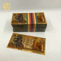 100pcslot zimbabwe banknotes one hundred yottalillion dollars gold foil plastic money art worth collecting business gifts