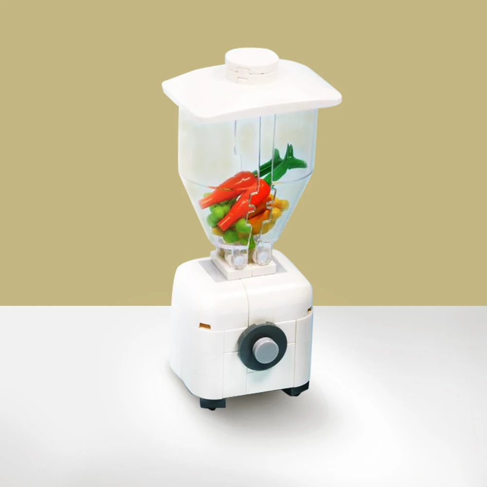 Gobricks MOC Food Blender Fruit Press Building Block set Children's Home Kitchen Appliances Education Brick Toys For Kids Gift