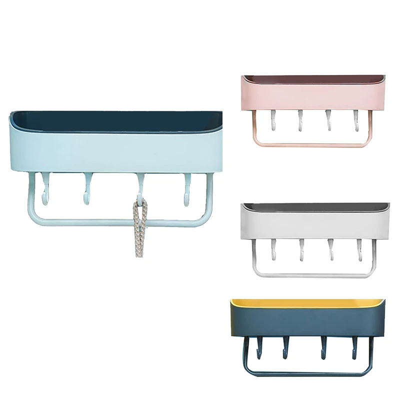 

Wall Bathroom Shelf Storage Shelf Bathroom Towel Rack Free Punch The Wall