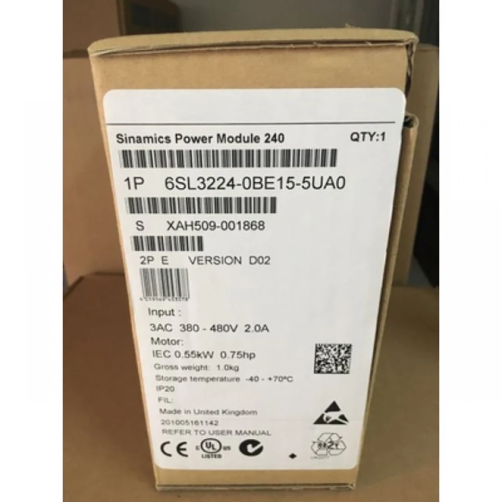 

6SL3224-0BE15-5UA0 For SIEMENS SINAMICS G120 PM 240 Power Module Unfiltered