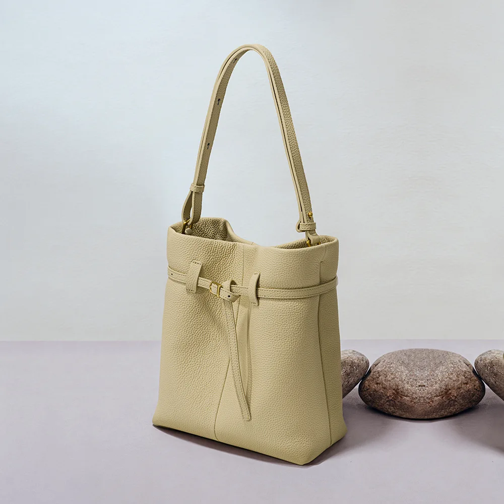 2024 нишевый дизайн первый слой ведро из воловьей кожи новая модная универсальная