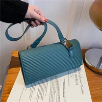 2022 spring new fashion women shoulder bags women individual solid color diagonal simple stripe small bag