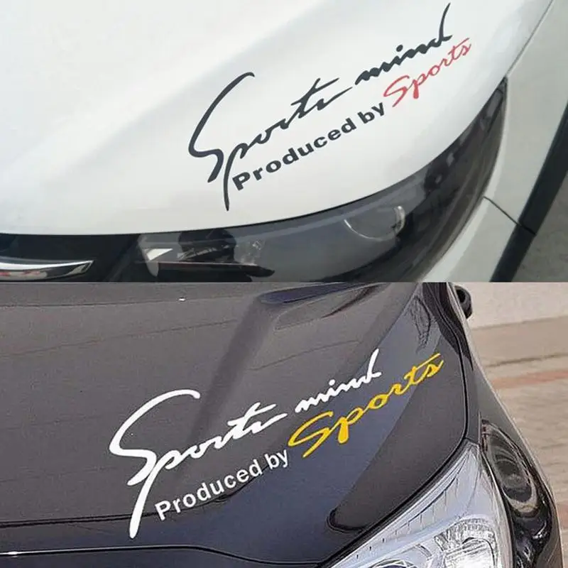 Автомобильная Спортивная Светоотражающая наклейка | Прочная и долговечная индивидуальная наклейка на крышку капота, автомобильная Светоотражающая наклейка, виниловые водонепроницаемые наклейки