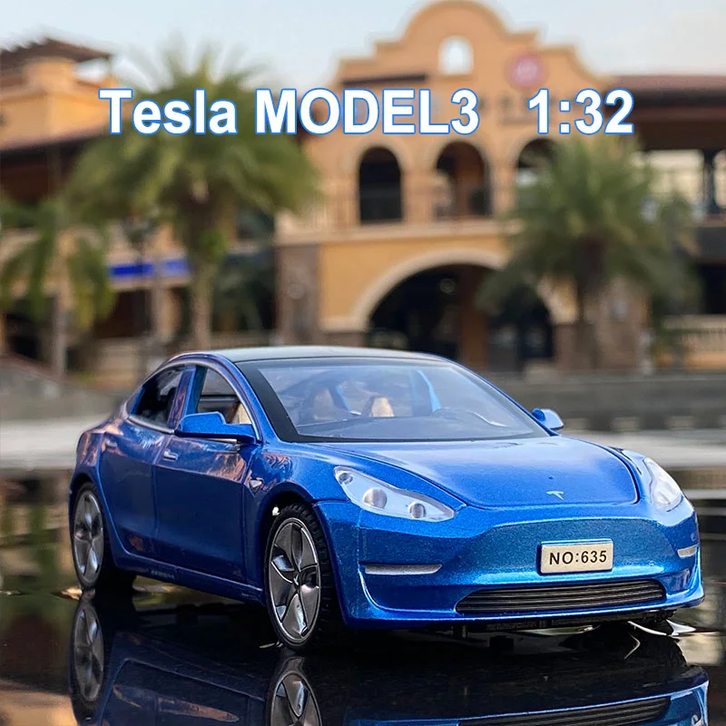 Модель автомобиля Tesla Model3 в масштабе 1:32 модель из сплава литье под давлением