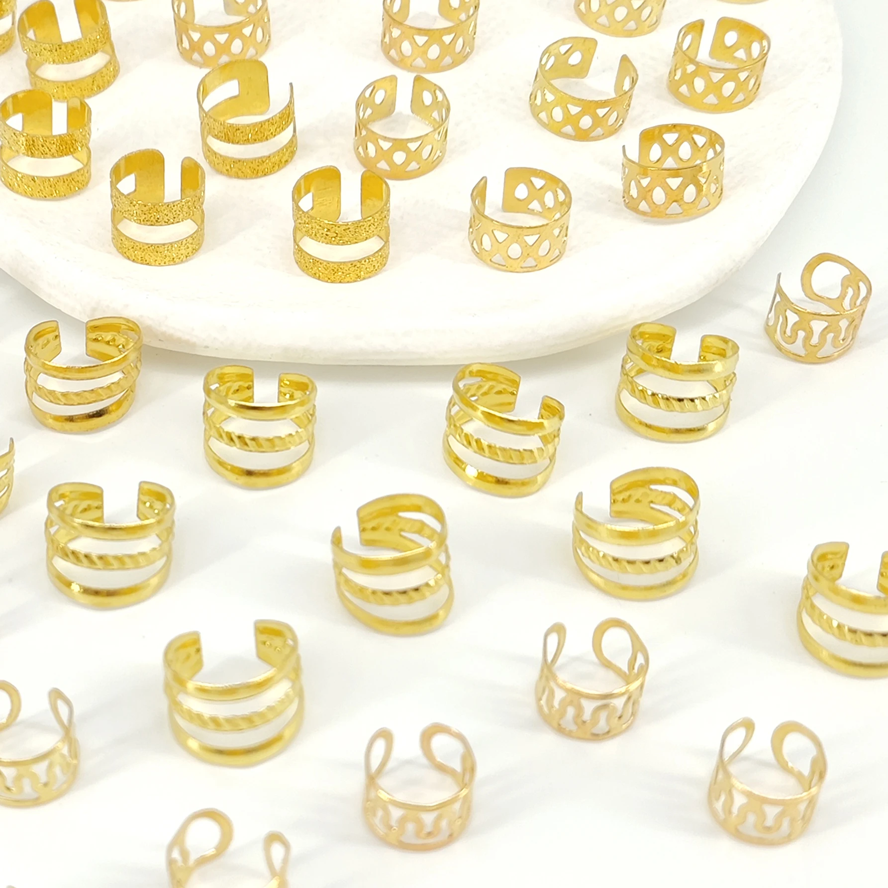 40 шт. манжеты для волос из сплава регулируемые подвески металлические украшения