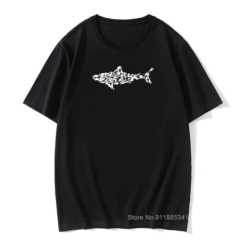 

Funny Humorous Gifts For Men Dad Father Son Guys Friend Brother Shark Scuba Diver T-shirt Tee Divinger Dive Cotton Joke T Shirts