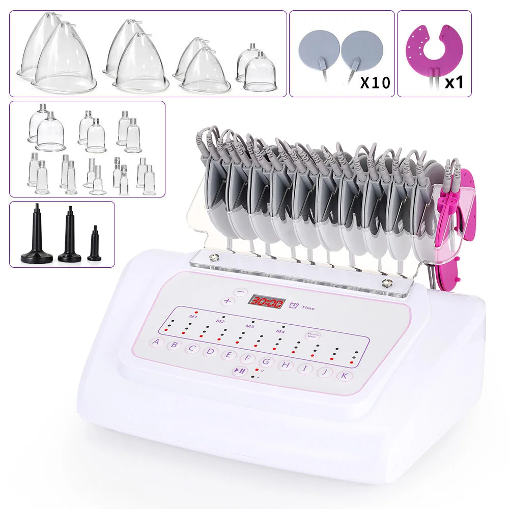 EMS Muscle Stimulation Vacuum Therapy Breast Enhancement Butt Lift Machine Bio Microcurrent Treatment Body Shaping Device