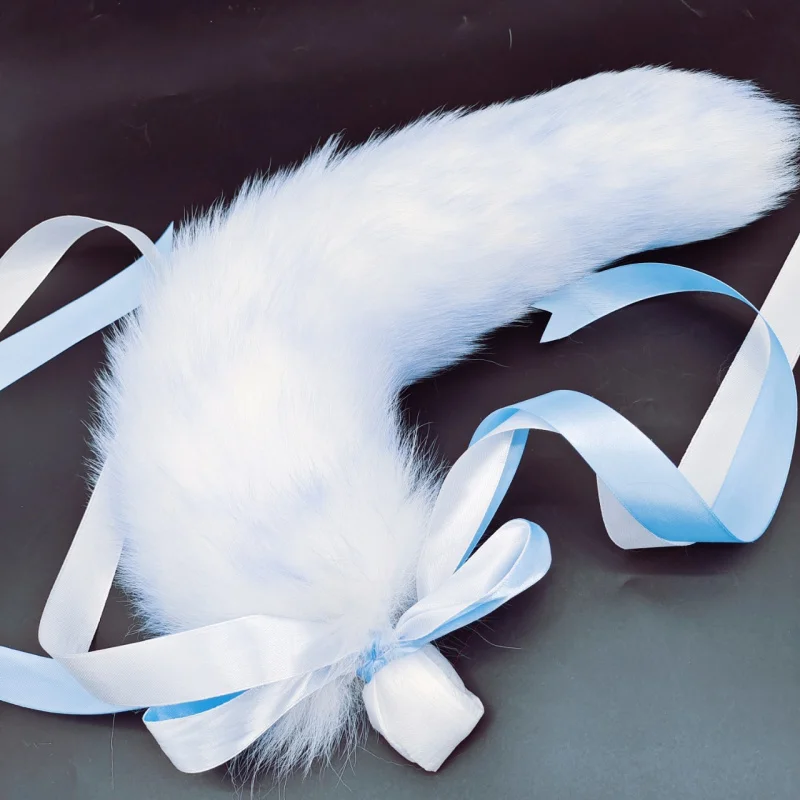 Ледяной Синий Лисий Хвост Анальная Пробка Собака Кошка Анальный Съемный Малый