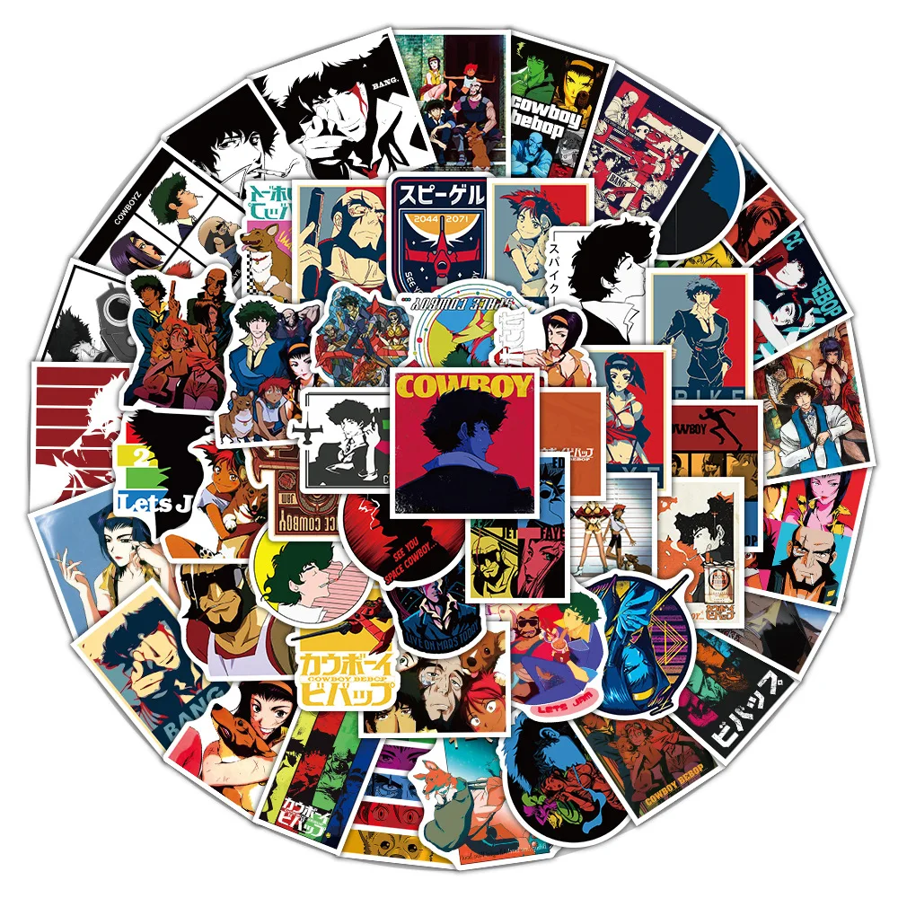 

10/30/50/100Pcs Cool Anime Cowboy Stickers Kids Toys Decal Skateboard Laptop Guitar Wall Cartoon DIY Waterproof Graffiti Sticker