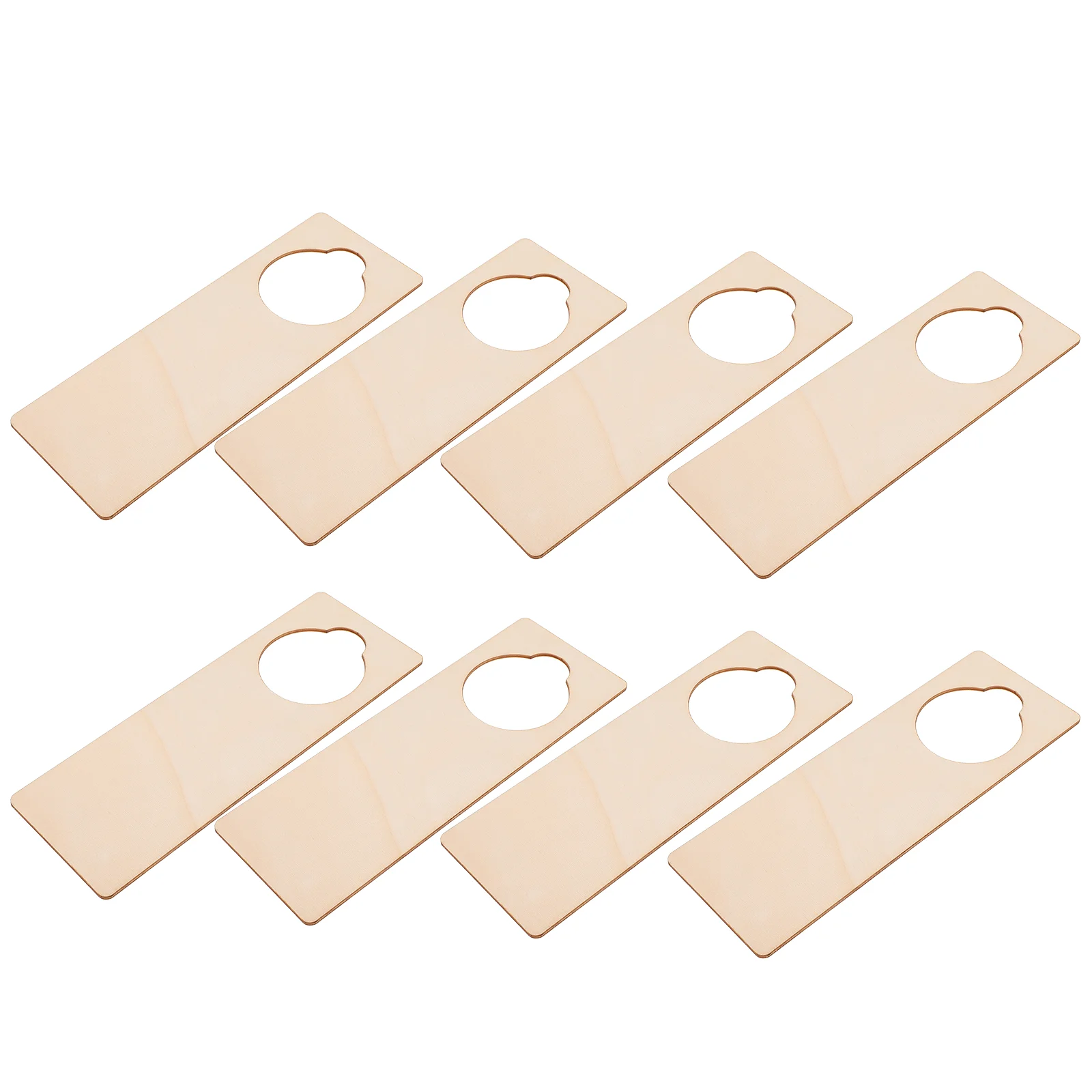 

10 Pcs Door Knob Sign Hanger Wood Signs Unfinished Vintage Home Decor Cutouts Hanging Plaque Bedroom