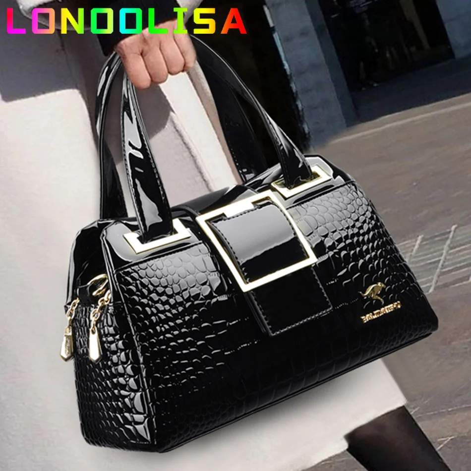 

Luxury Handbag Women Bag Designer 2023 Famous Brand Patent Leather Shoulder Crossbody Bags Large Capacity Tote Bolsos Sac A Main