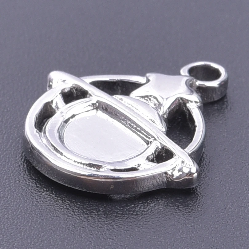 3pcs/Lot Stainless Steel Charms For Earrings Necklace Making Supplies Jewelry Planet Shape Round Metal Pendant Craft Accessories