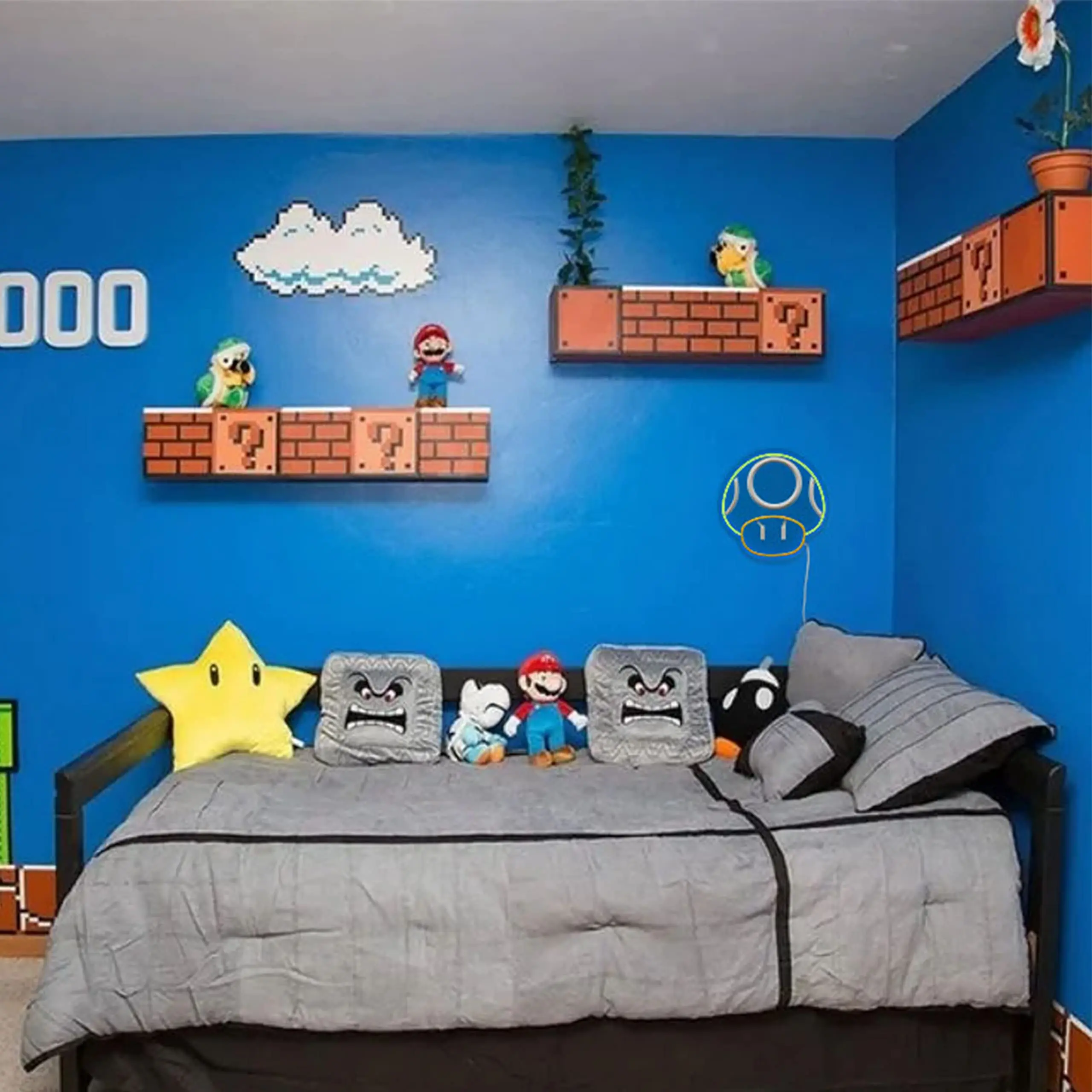 Brothers bedroom. Комната в стиле Марио. Интерьер в стиле супер Марио. Детская комната для мальчика с супер Марио.