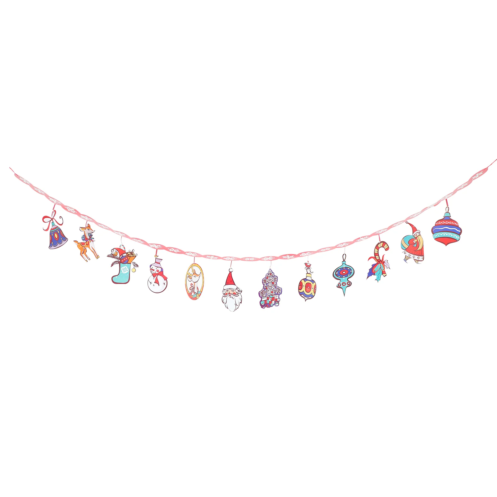 

Bannerchristmas Paper Hanging Santa Bunting Snowman Garlandmerry Fireplace Reindeer Ceiling Pennant Mantle Decor Props Booth
