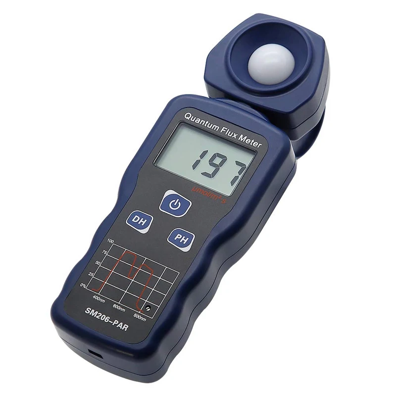 

GTBL Quantum PAR Meter,Quantum Flux Meter 270° Rotatable Detector Measure Photosynthetically Active Radiation for Agriculture