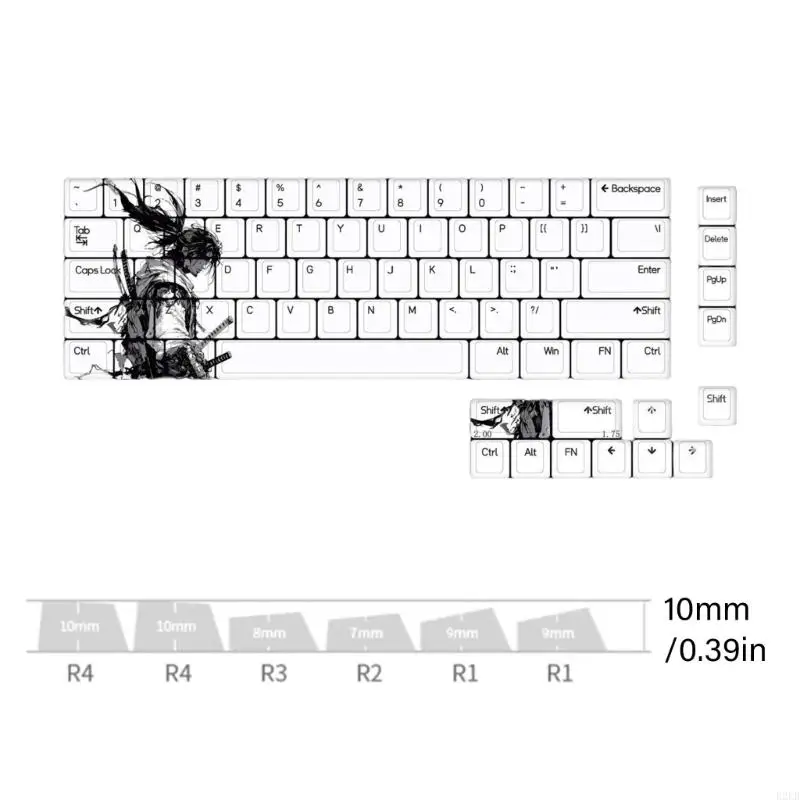 R2LB 75-ключ-ключ PBT-клавиш с оригинальной высотой длиной энергично