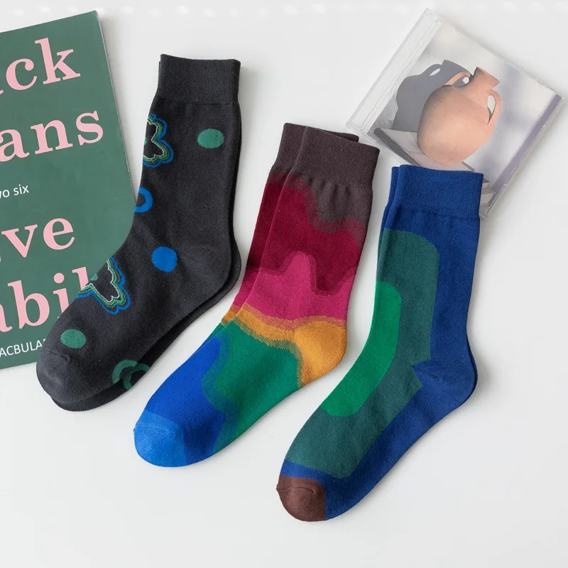 

2022 Autumn Winter New Fashion Socks Middle Tube Socks Fashion All-match Color Personality Cotton Socks Cute Socks Women Socks