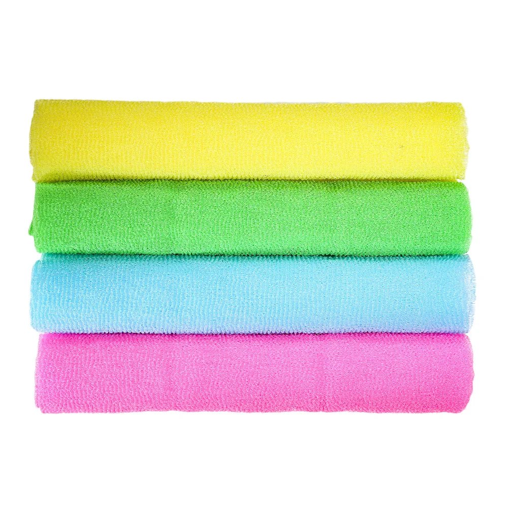 

4Pcs Shower Towels Long Towels for Body Scrubbing Bath Exfoliating Towel for Home