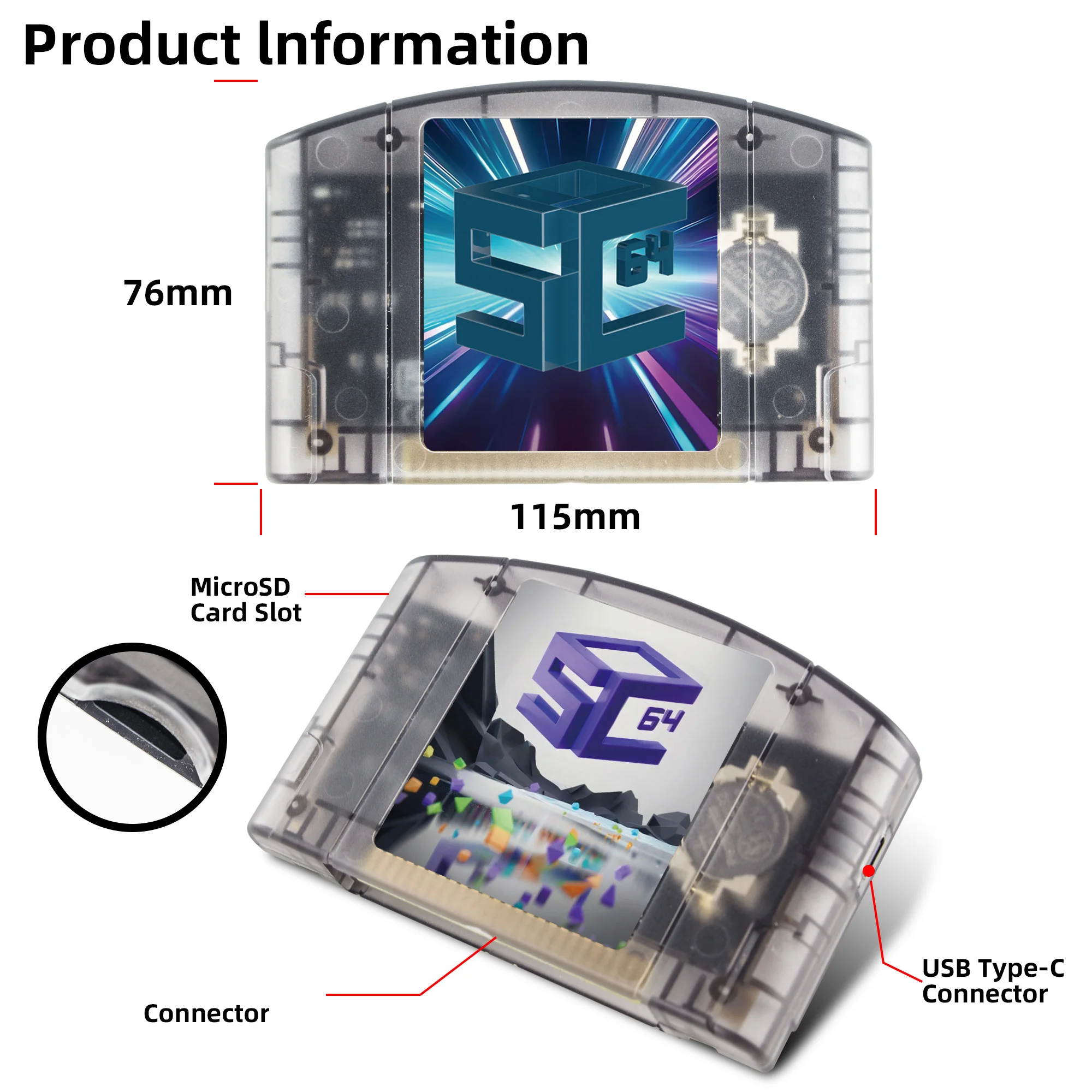 Фото REMANK SC64Summer SC64 CART Игровая карта SC64 N64 с открытым исходным кодом 5000 в 1 SC64 Flash SNES GBC N64DD N64 Ретро аксессуар для видеоигр №4