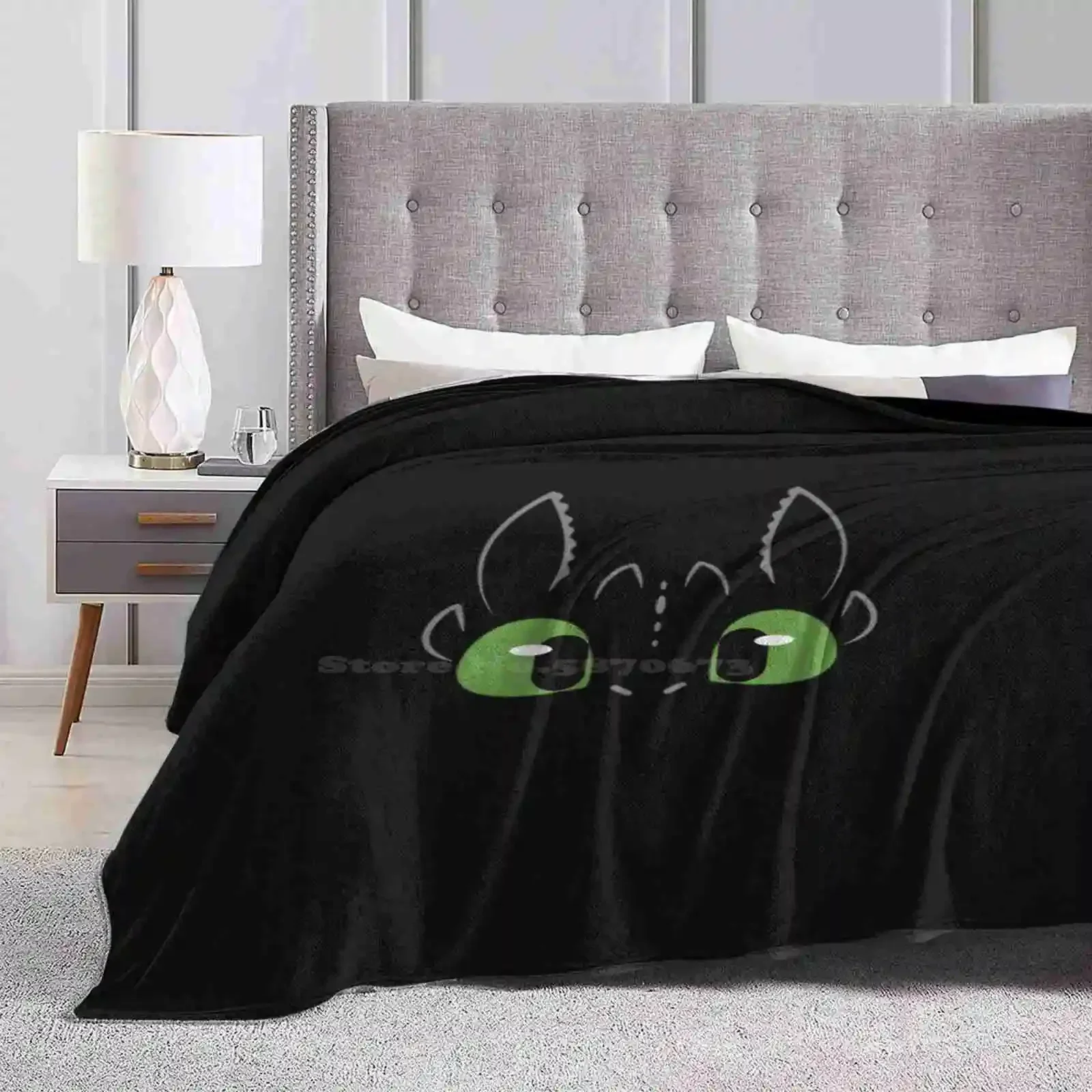 Фото Милое Fury Новейшее супермягкое теплое легкое тонкое одеяло Night Fury Cute Fury Httyd Httyd Httyd Dark Film Movie Driving Drive Riding №2