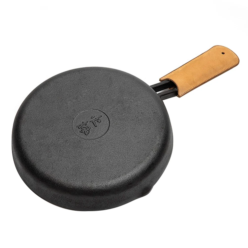 

Cast Iron Frying Pan Camping Cooking Pot Practical Outdoor Cooking Utensil