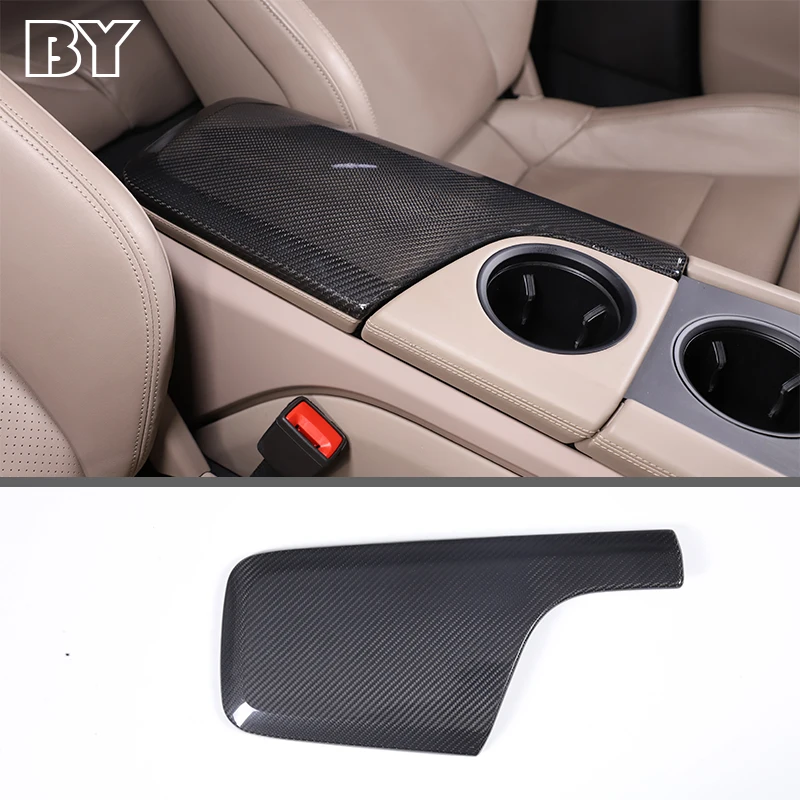 

Car Central Control Armrest Box Protective Cover For Porsche Taycan 2019-2022 Real Carbon Fiber Accessories Decoration Interior