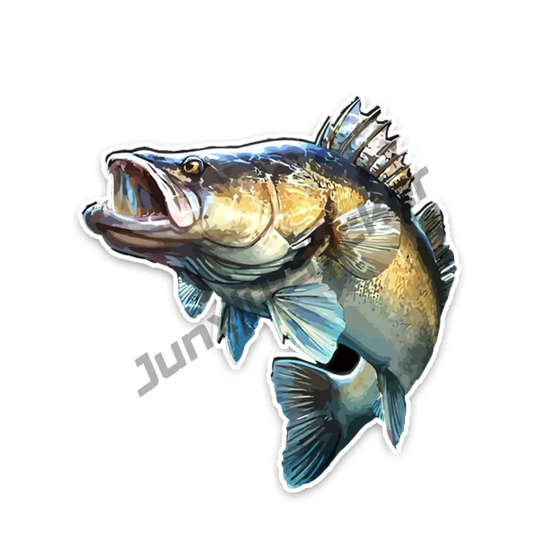 

Bumper Trunk Voiture Course Laptop Rear Windshield Animal Fish PVC Car Styling Car Sticker Decal KK15*14cm
