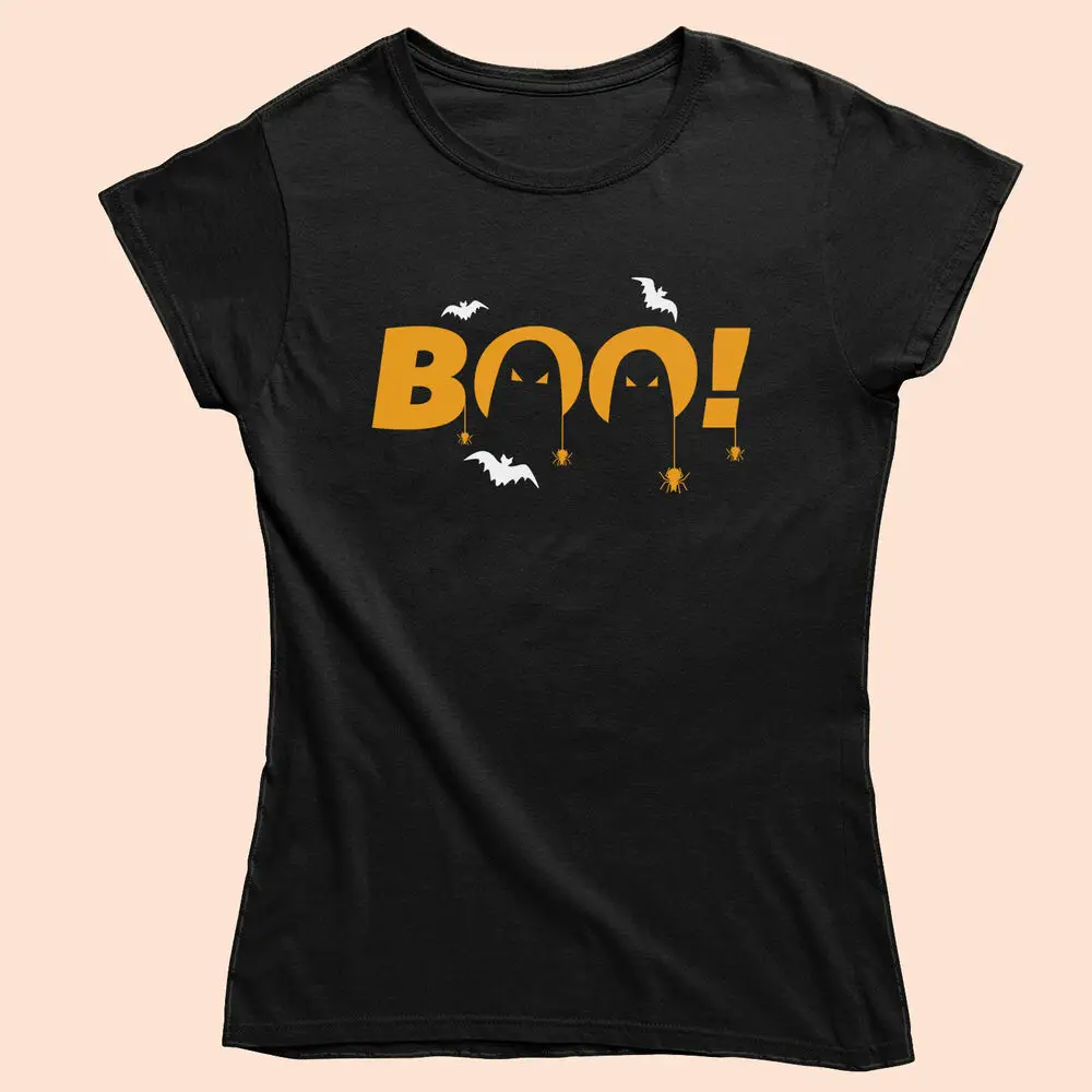 Футболка с рисунком Boo Bat на Хэллоуин — Жуткий праздничный дизайн мужская и