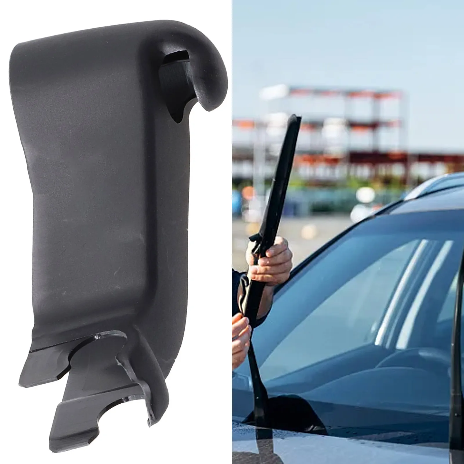 

Windshield Wiper Arm Cover Cap Black Plastic Rear 1H6-955-435-A 1H6955435A 79.5x27.8x36.6mm For Golf 1993-1999